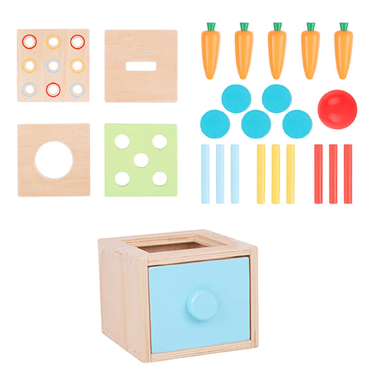 Szuflada Montessori Kostka Edukacyjna Sorter Drewniany 4w1 Tooky Toy
