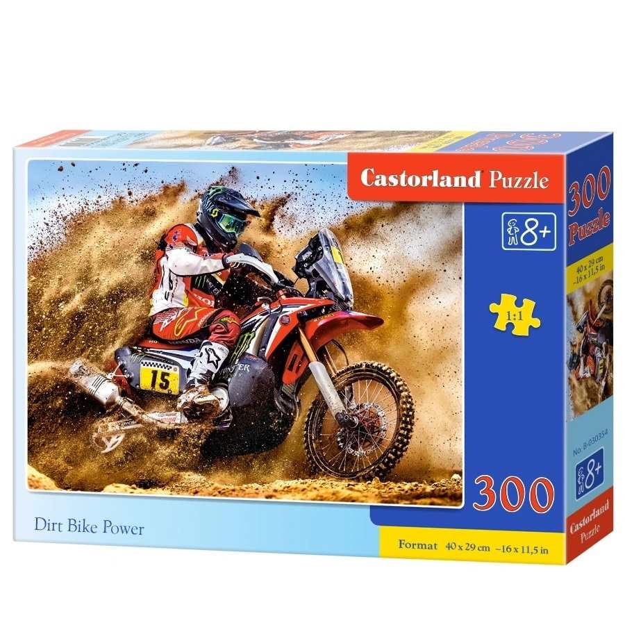 Puzzle 300 elementów Dirt Bike Power - Motocyklista CASTORLAND