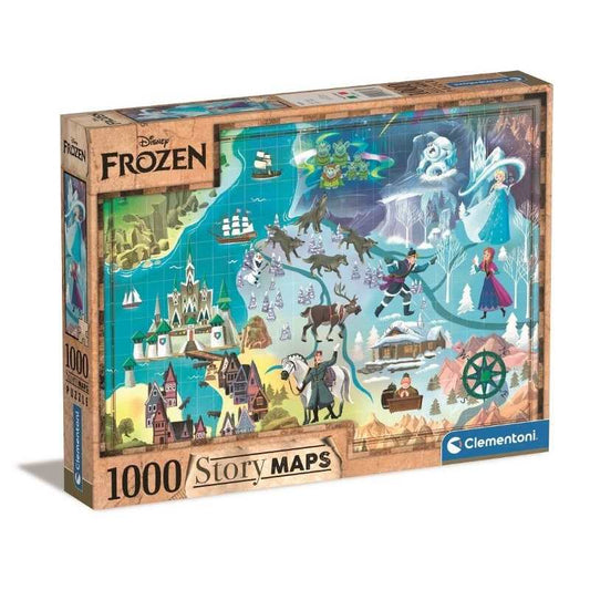 Puzzle 1000 elementów Story Maps Kraina Lodu Clementoni