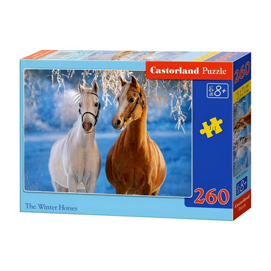 Puzzle 260 elementów Zimowe konie 32x23 cm CASTORLAND