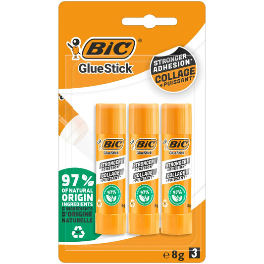 Klej w sztyfcie Ecolutions Glue Stick 8g blister 3 sztuki  BIC