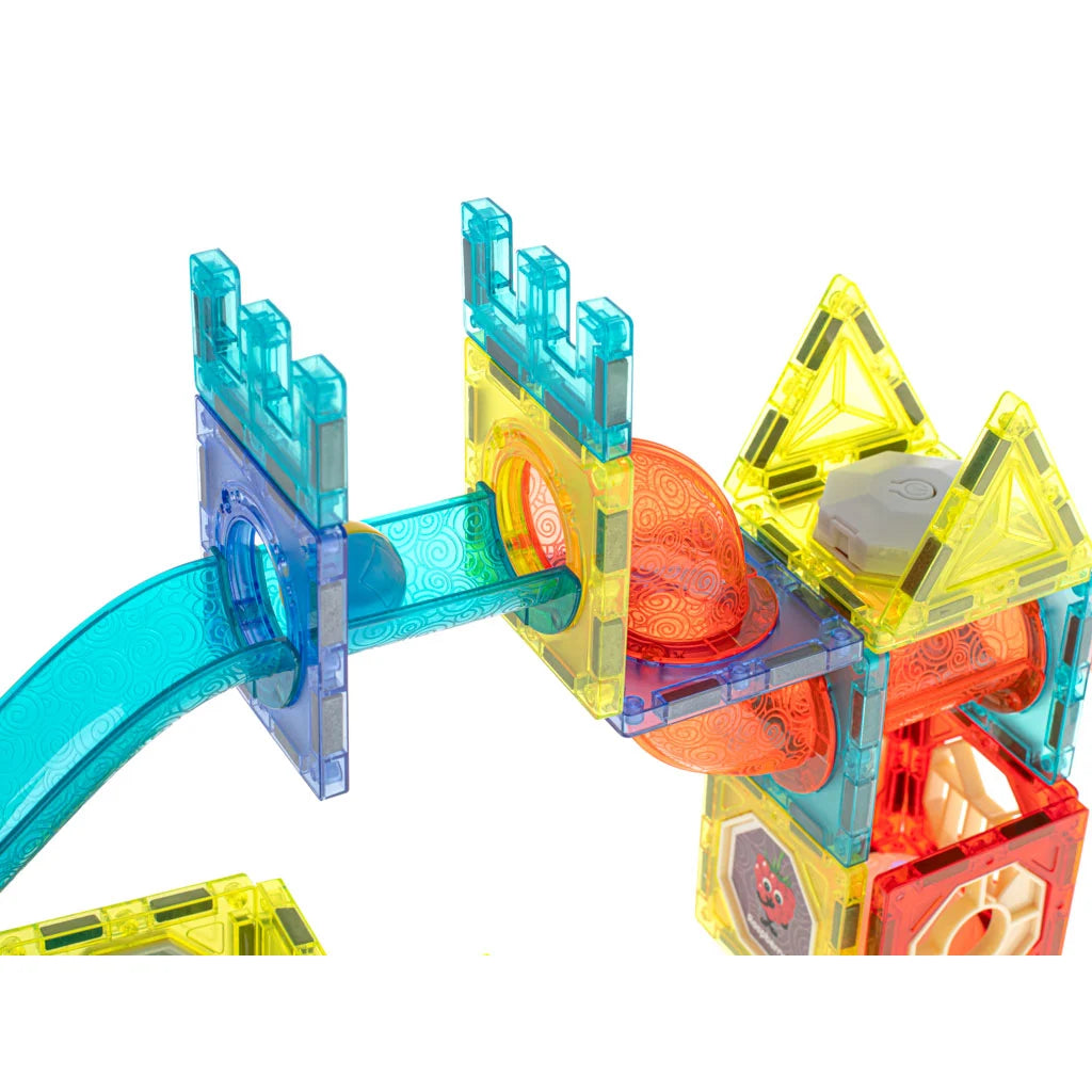 Klocki magnetyczne świecące tor kulkowy Marble Run 75 elementów KIK