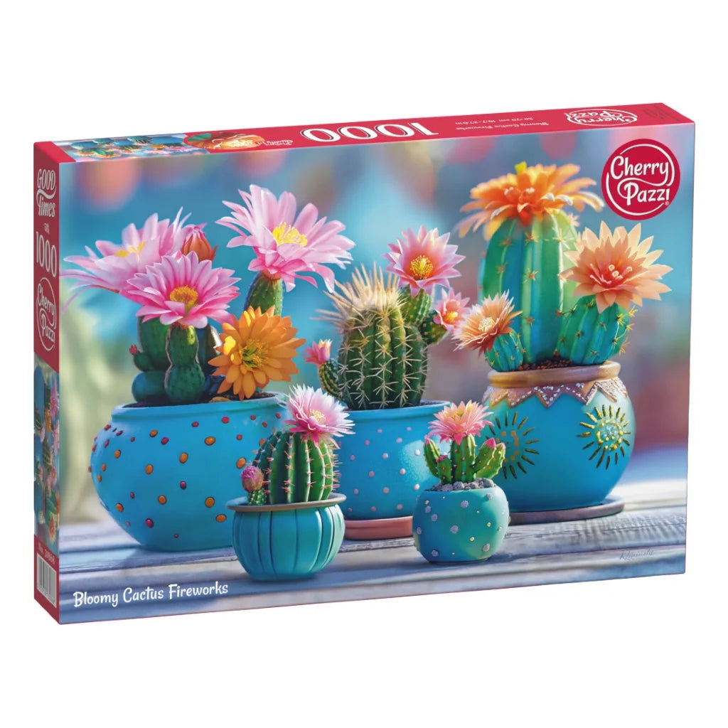 Puzzle 1000 elementów Bloomy Cactus Fireworks 30868 CherryPazzi
