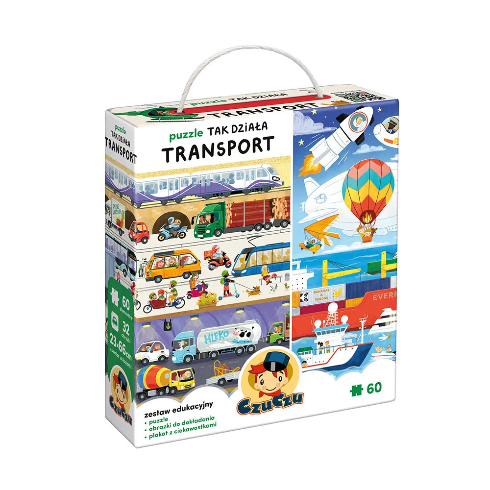 Puzzle 60 elementów Tak Działa Transport CzuCzu