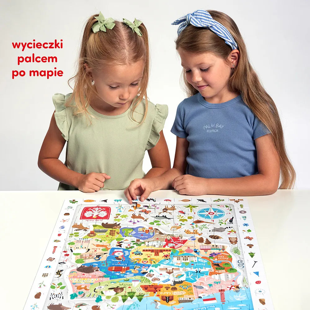 Puzzle Obserwacyjne 100 elementów Mapa Polski CzuCzu