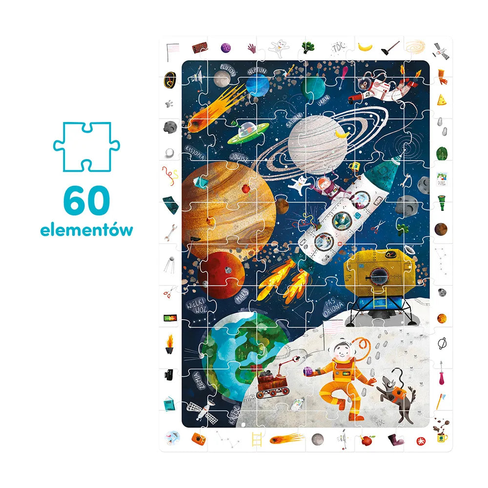 Puzzle Obserwacyjne 60 elementów Kosmos CzuCzu