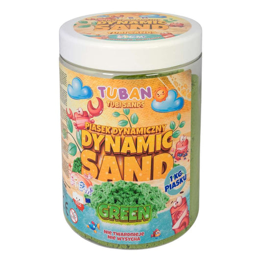 Piasek dynamiczny piasek kinetyczny 1kg zielony TUBAN