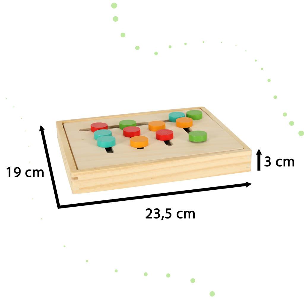 Układanka drewniana lewopółkulowa 4 kolory Montessori