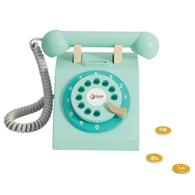 Klasyczny Telefon Drewniany CLASSIC WORLD