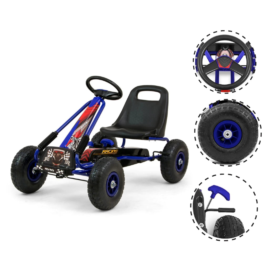 Gokart na Pedały Thor Blue 3-8 lat do 30 kg Milly Mally