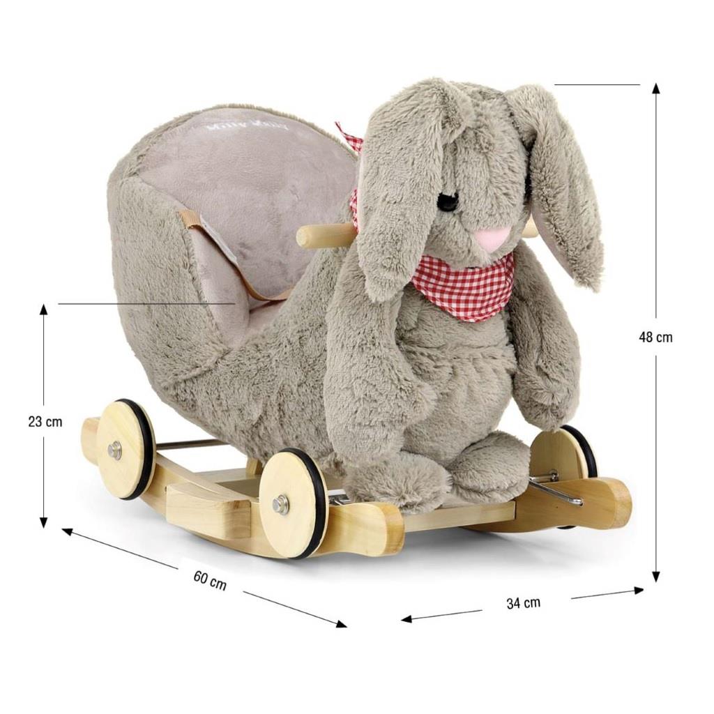 Bujak dla dzieci Królik Polly Plus - Grey Bunny Milly Mally