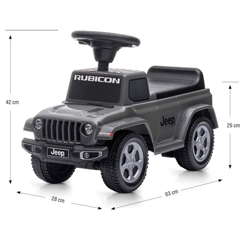 Jeździk pojazd dla dzieci Jeep Rubicon Gladiator Black Milly Mally