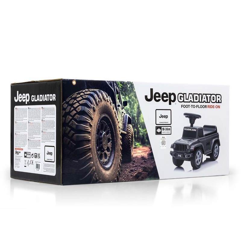 Jeździk pojazd dla dzieci Jeep Rubicon Gladiator Black Milly Mally