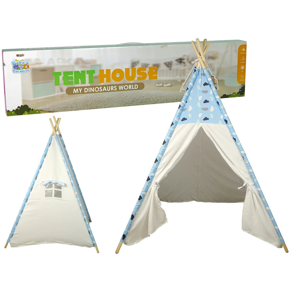 Domek Namiot indiański do zabawy Tipi Wigwam chmurki LEANToys