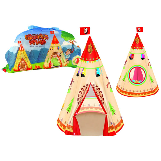 Domek Namiot indiański do zabawy kremowy Tipi 160x105 cm LEANToys