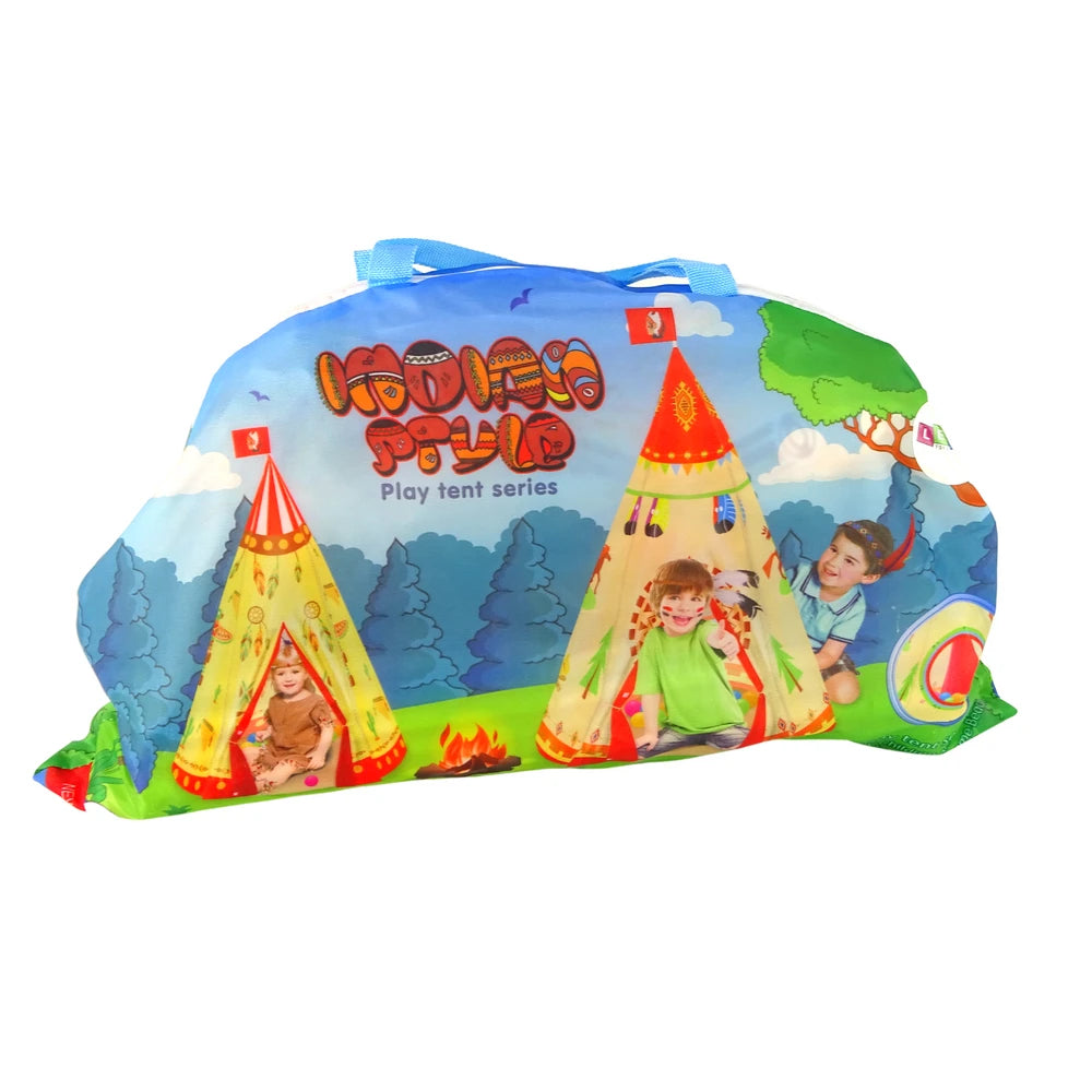 Domek Namiot indiański do zabawy kremowy Tipi 160x105 cm LEANToys